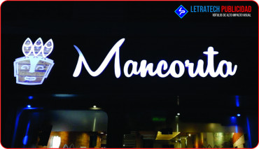 Letras corpóreas en acrilico con iluminación led