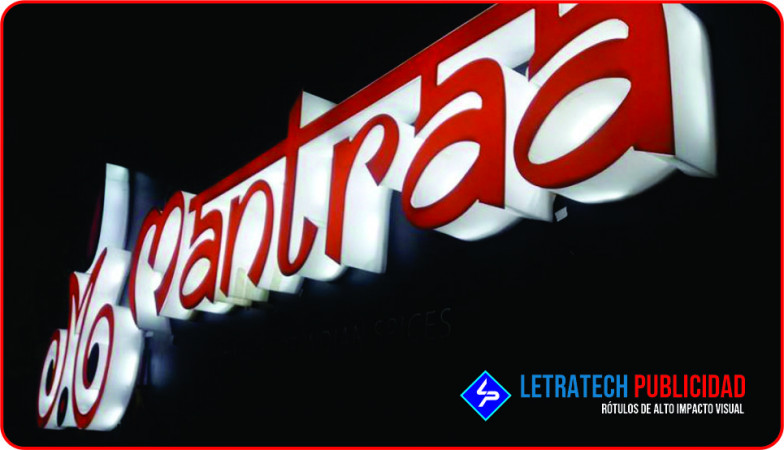 Letras corpóreas en acrilico con iluminación led